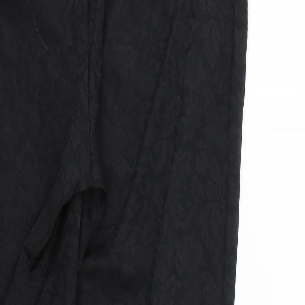 George Womens Black Animal Print  Trousers   L25 in