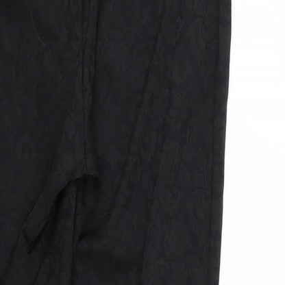 George Womens Black Animal Print  Trousers   L25 in
