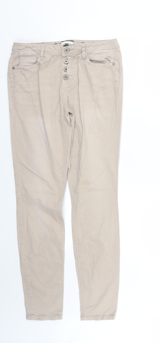 Mens UK Size 25 in Street One Regular Fit Skinny Beige Jeans