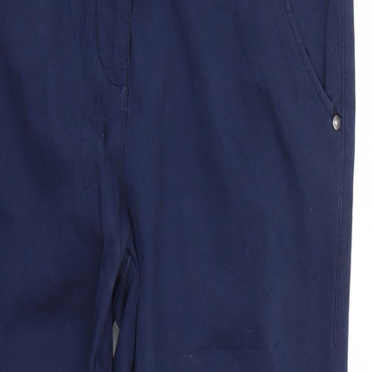 woman Womens Blue   Trousers  Size 10 L26 in