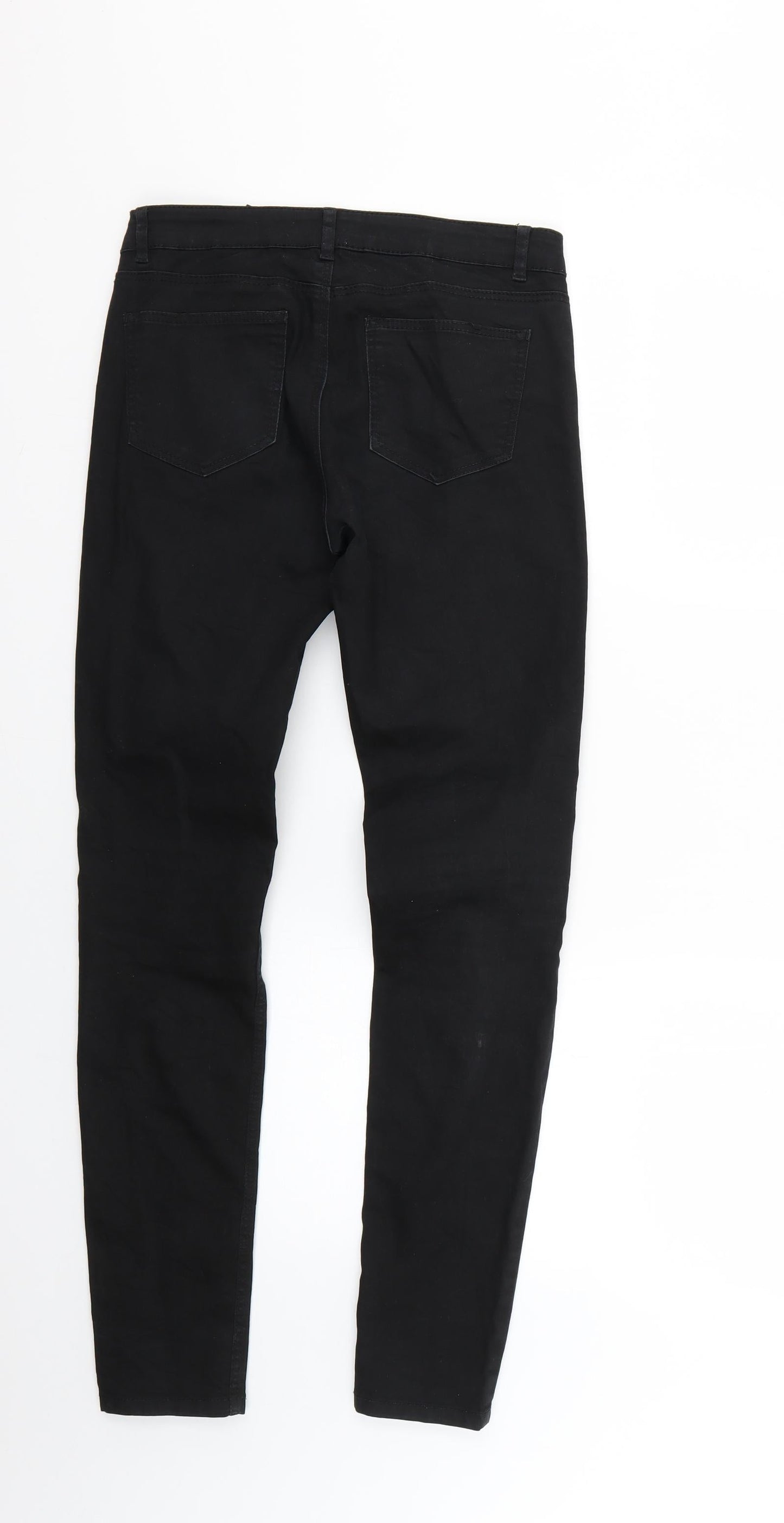 Womens UK Size 4 H&M Regular Fit Skinny Black Jeans