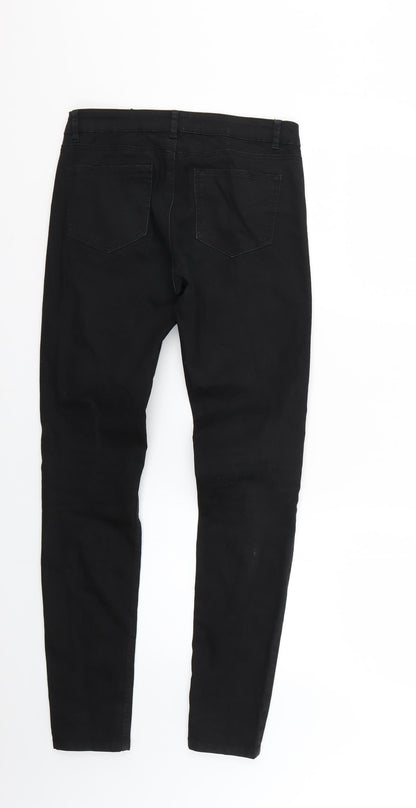 Womens UK Size 4 H&M Regular Fit Skinny Black Jeans