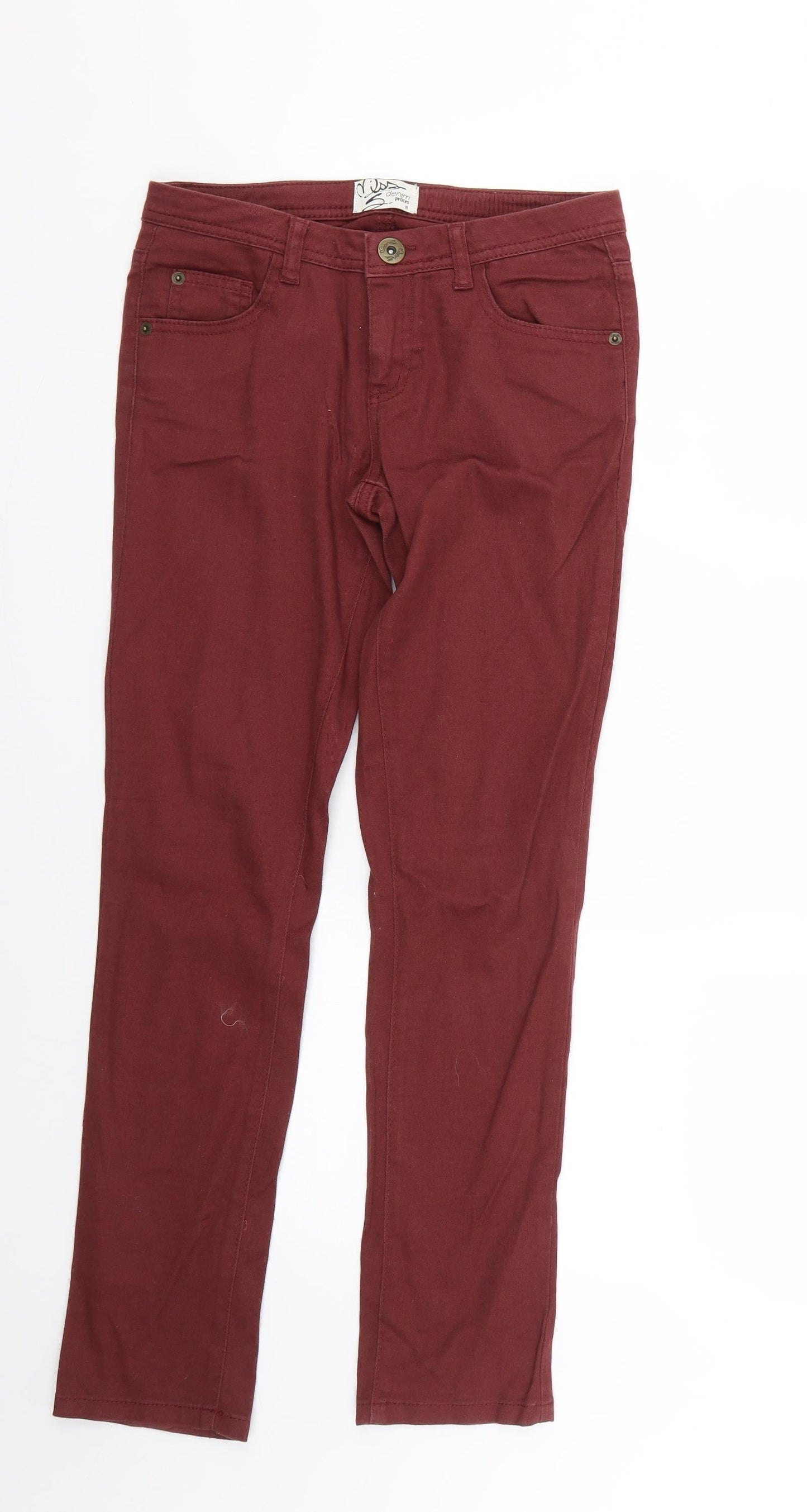 Womens UK Size 8 miss denim Regular Fit Skinny Red Jeans