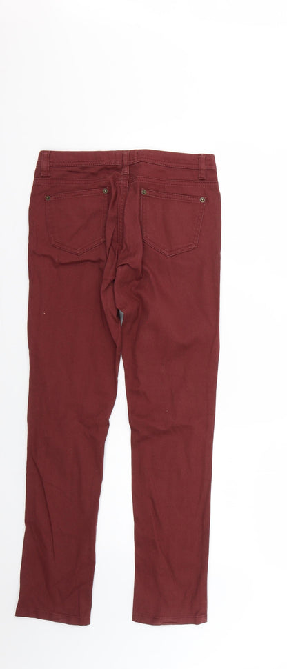 Womens UK Size 8 miss denim Regular Fit Skinny Red Jeans