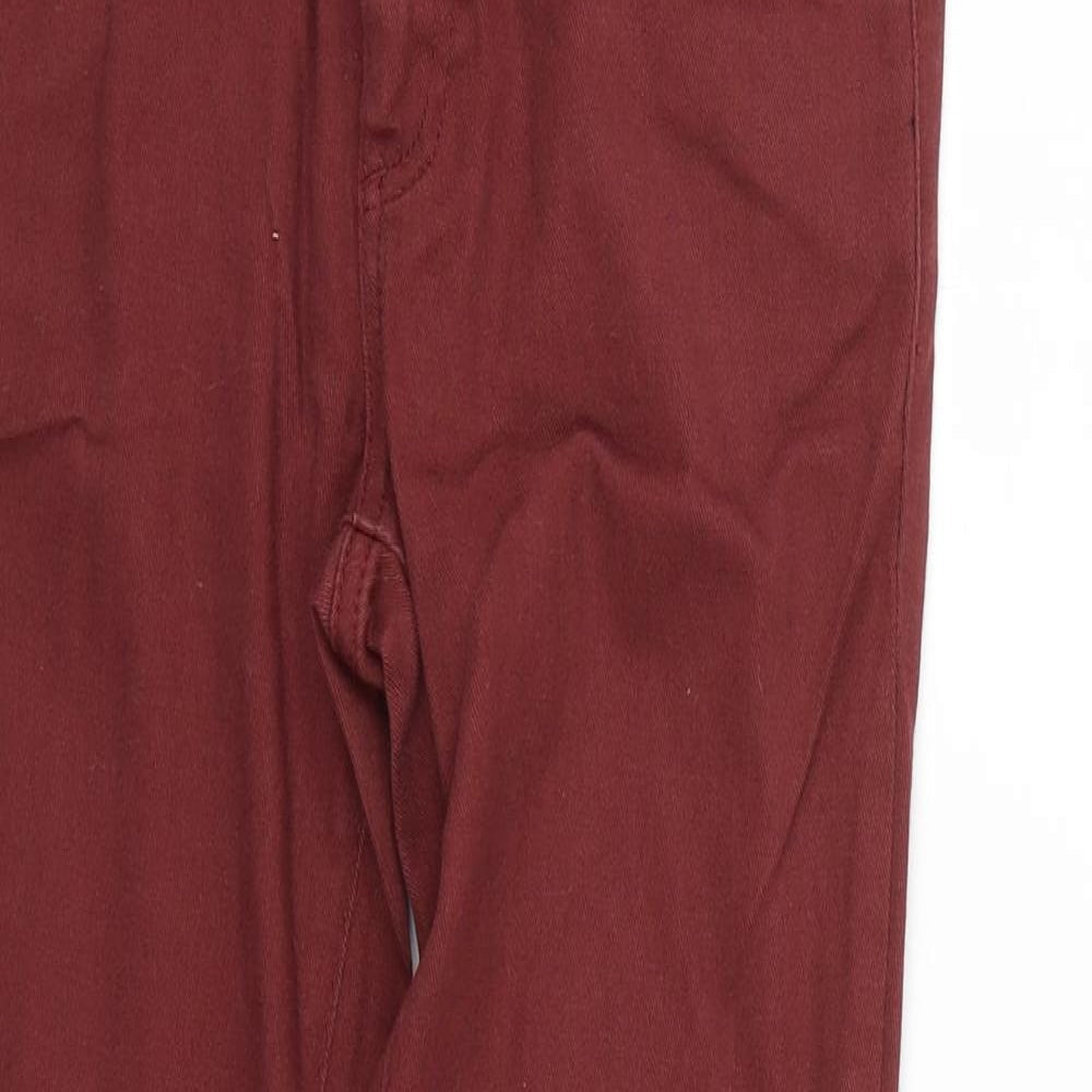 Womens UK Size 8 miss denim Regular Fit Skinny Red Jeans