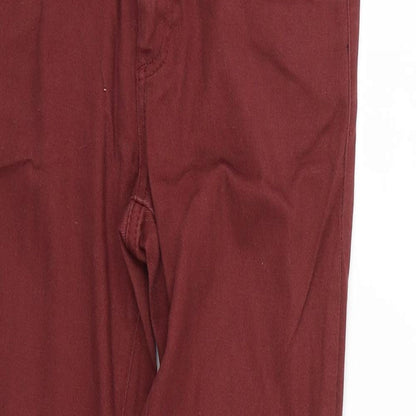 Womens UK Size 8 miss denim Regular Fit Skinny Red Jeans