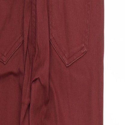 Womens UK Size 8 miss denim Regular Fit Skinny Red Jeans