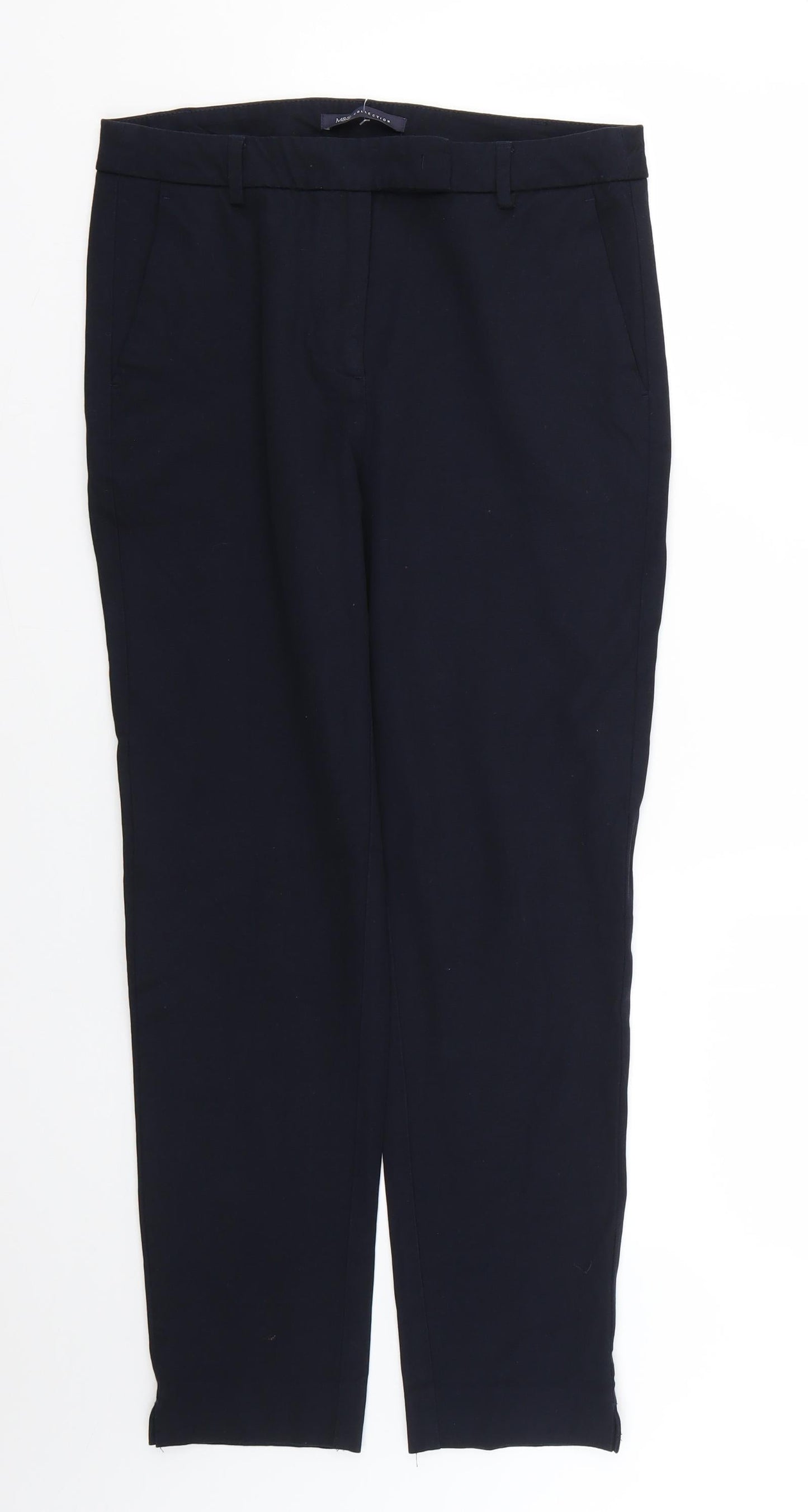 Womens UK Size 10 Marks and Spencer Regular Fit  Blue Trousers