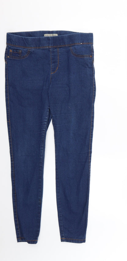 Denim & Co. Womens Blue   Skinny Jeans Size 12 L24 in
