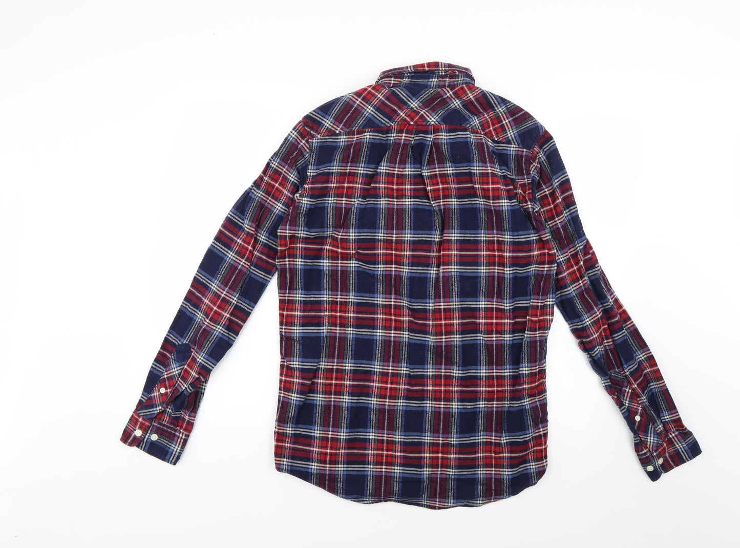 Selected Mens Multicoloured Check   Button-Up Size M