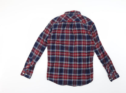 Selected Mens Multicoloured Check   Button-Up Size M