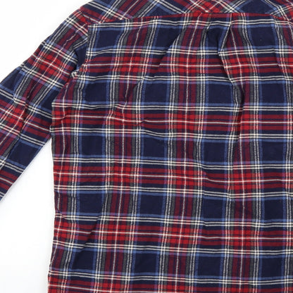 Selected Mens Multicoloured Check   Button-Up Size M