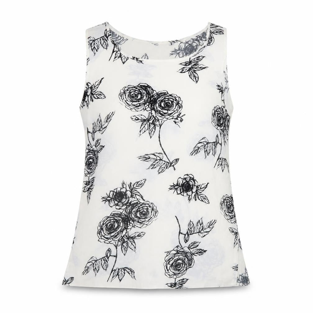 Womens UK Size 12 Preworn White Basic Tank