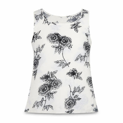 Womens UK Size 12 Preworn White Basic Tank