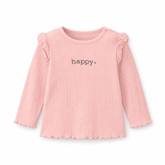 Fred & FLo Girls Pink   Basic Blouse Size 6-9 Months  - Happy