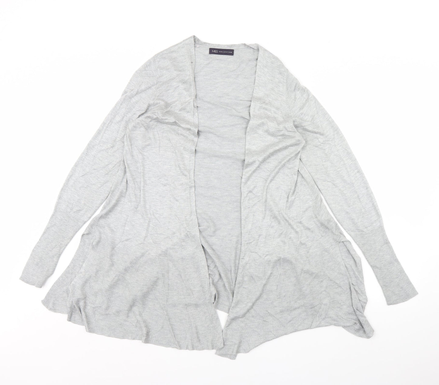 Womens UK Size M M&S Grey Cardigan Jumper
