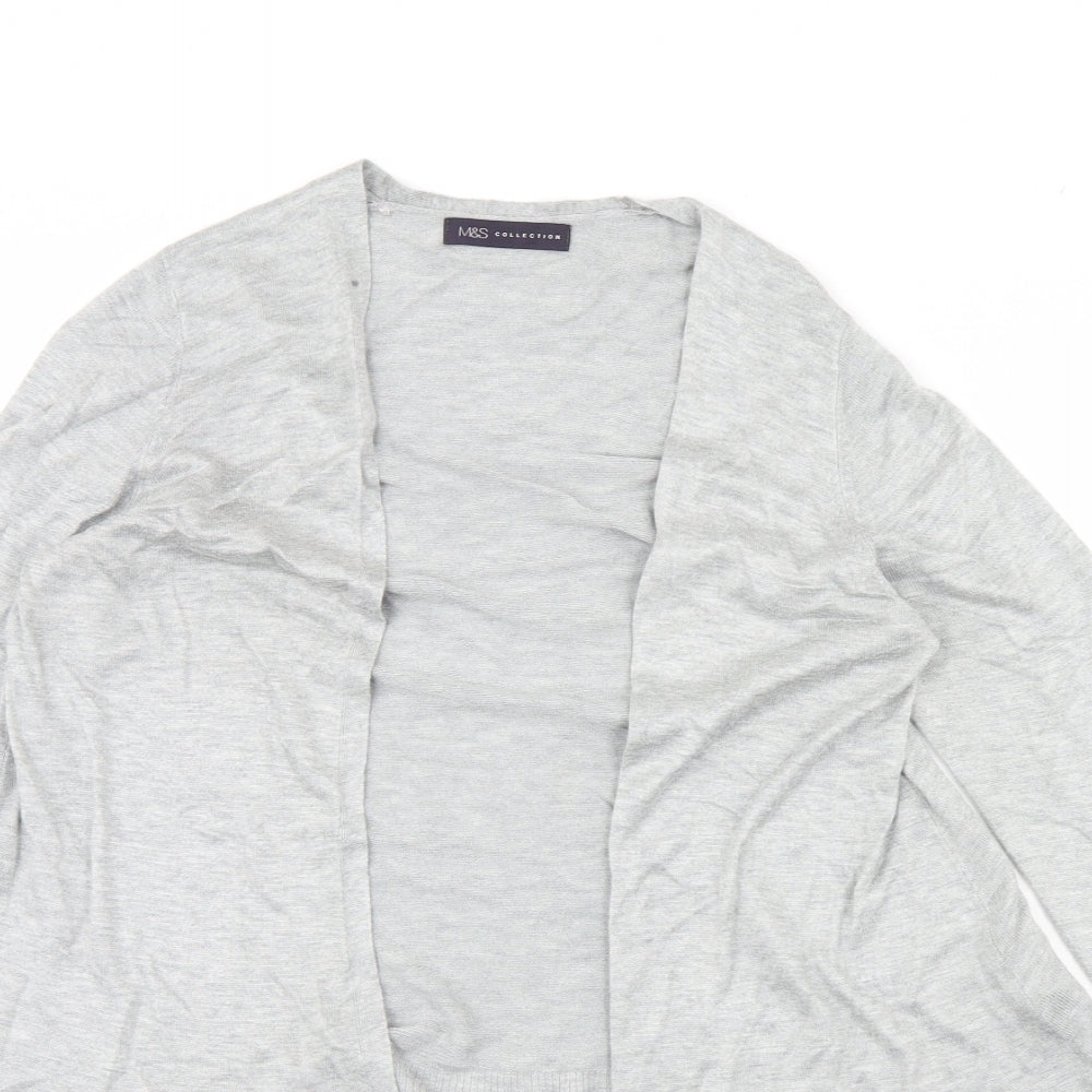 Womens UK Size M M&S Grey Cardigan Jumper