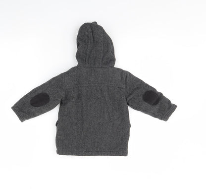 George Baby Grey Herringbone  Jacket Coat Size 12 Months