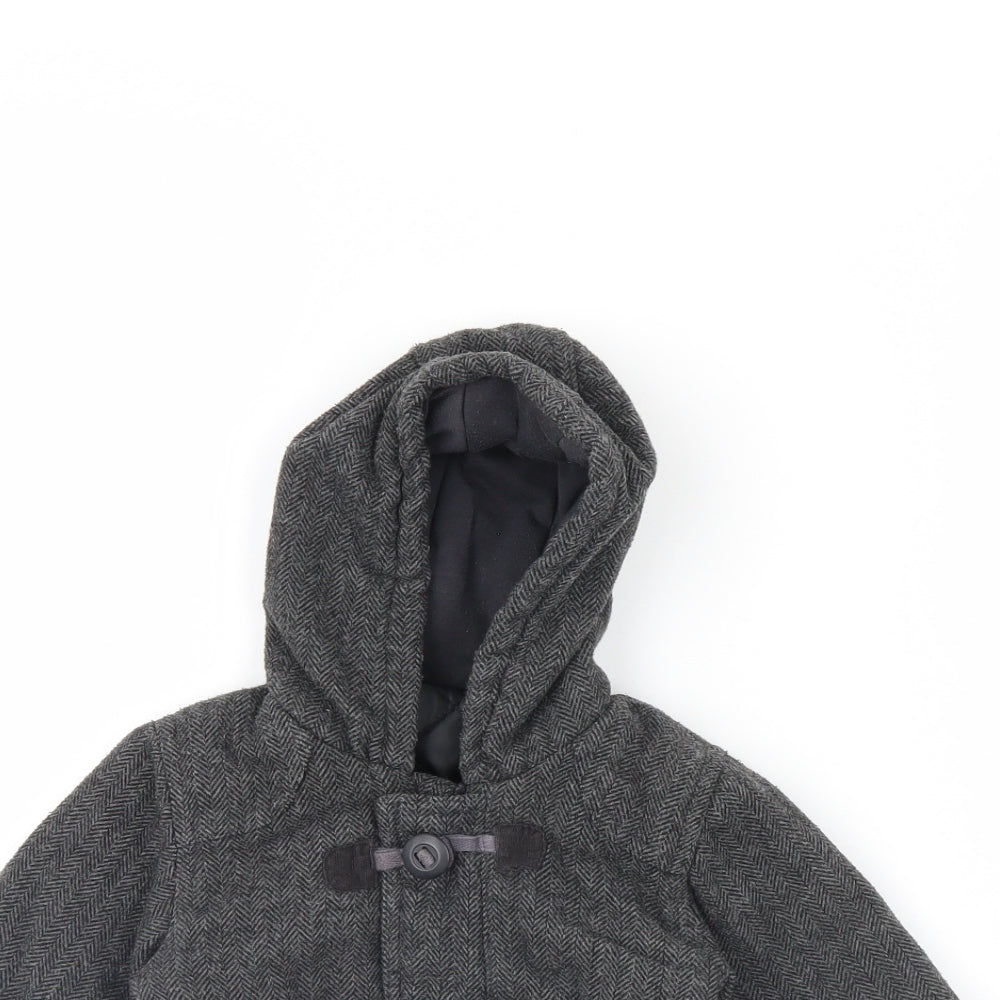 George Baby Grey Herringbone  Jacket Coat Size 12 Months