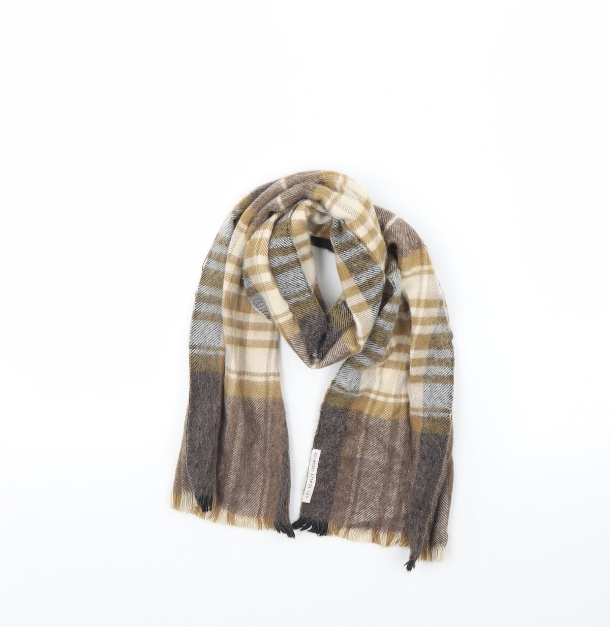 Preworn Womens Brown Check   Scarf