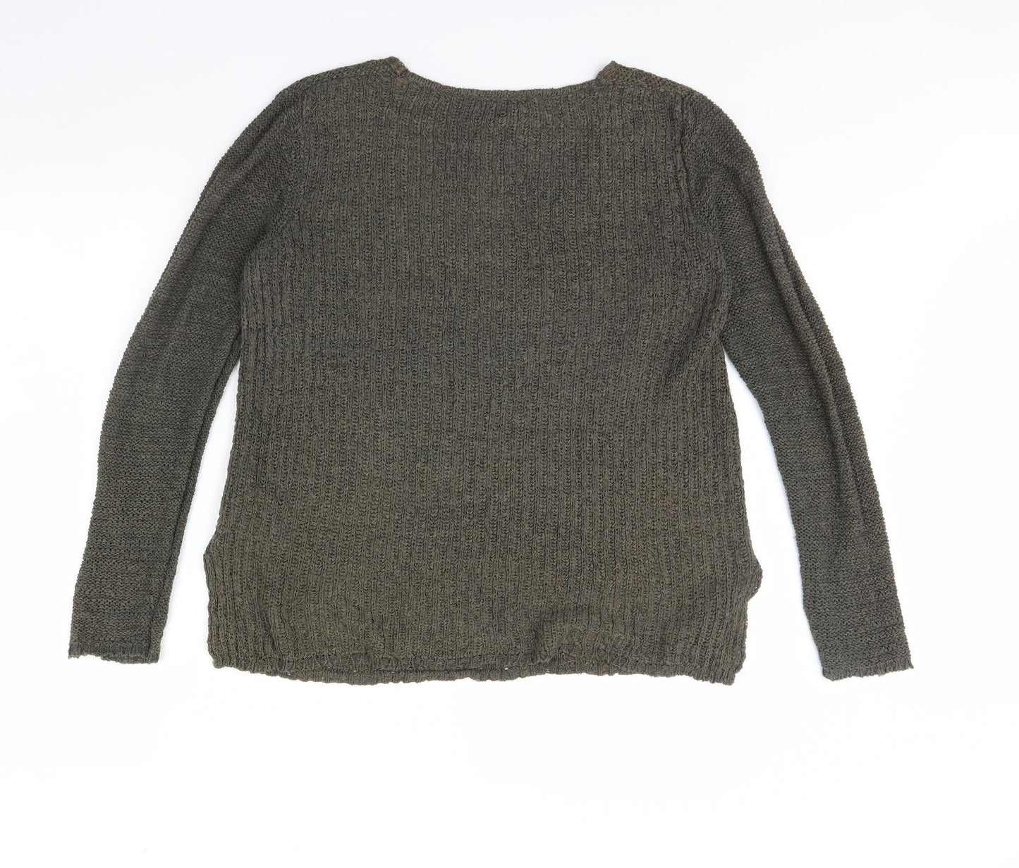 Womens UK Size L H&M Green Pullover Jumper