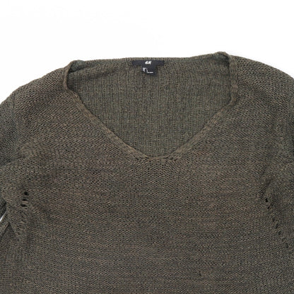 Womens UK Size L H&M Green Pullover Jumper