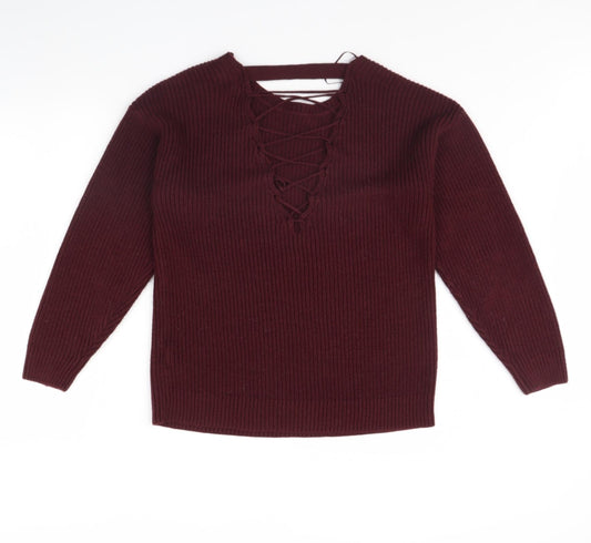 Womens UK Size S New Look Purple Pullover Jumper
