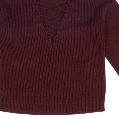 Womens UK Size S New Look Purple Pullover Jumper