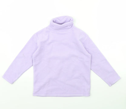 Maine Girls Purple  Fleece Pullover Jumper Size 5 Years