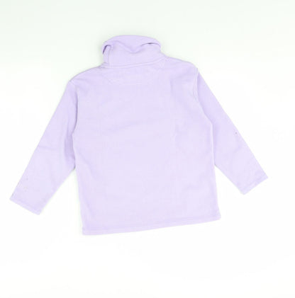 Maine Girls Purple  Fleece Pullover Jumper Size 5 Years
