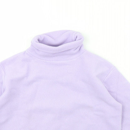 Maine Girls Purple  Fleece Pullover Jumper Size 5 Years