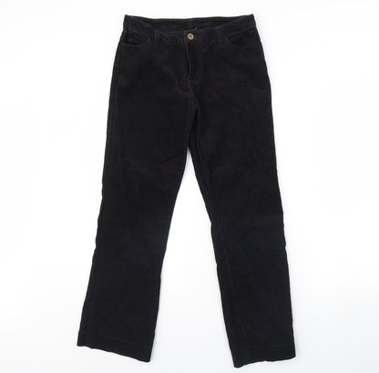 Womens UK Size 8 Preworn Regular Fit  Black Trousers