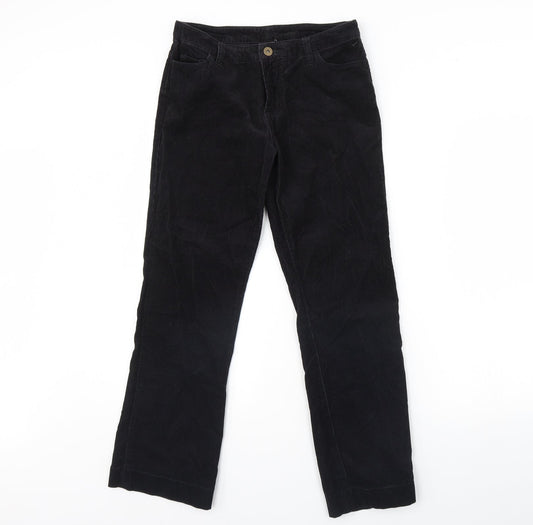Womens UK Size 8 Preworn Regular Fit  Black Trousers