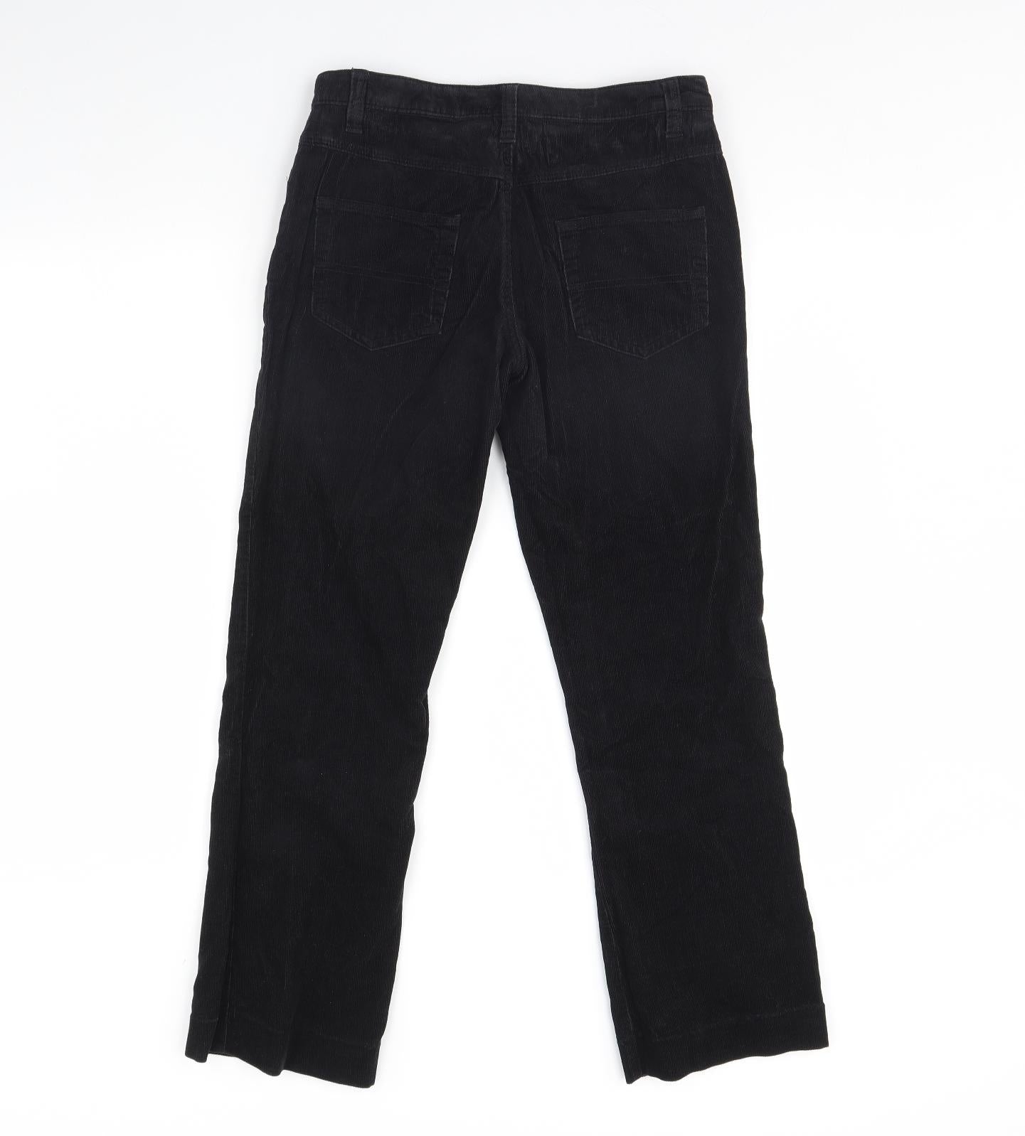Womens UK Size 8 Preworn Regular Fit  Black Trousers