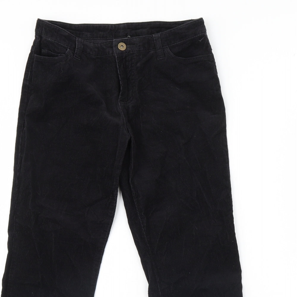 Womens UK Size 8 Preworn Regular Fit  Black Trousers