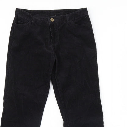 Womens UK Size 8 Preworn Regular Fit  Black Trousers