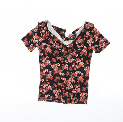 Womens UK Size 10 Dorothy Perkins Black Basic Blouse
