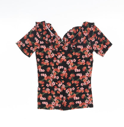 Womens UK Size 10 Dorothy Perkins Black Basic Blouse