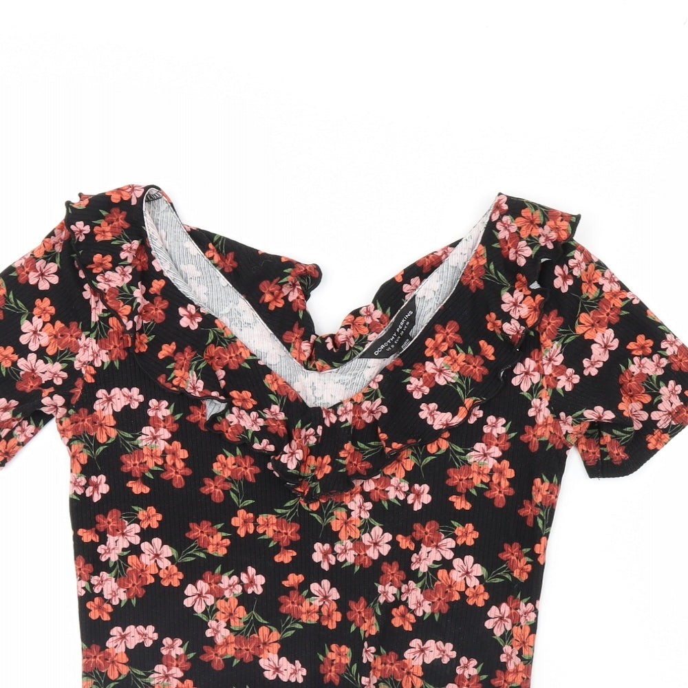 Womens UK Size 10 Dorothy Perkins Black Basic Blouse