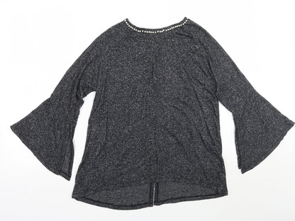 Womens UK Size S COIN 1804 Grey Basic T-Shirt