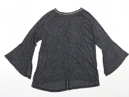 Womens UK Size S COIN 1804 Grey Basic T-Shirt