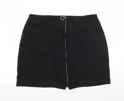 Red Herring Womens Black   A-Line Skirt Size 12
