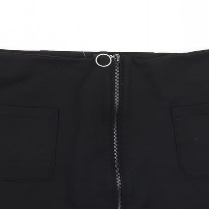 Red Herring Womens Black   A-Line Skirt Size 12