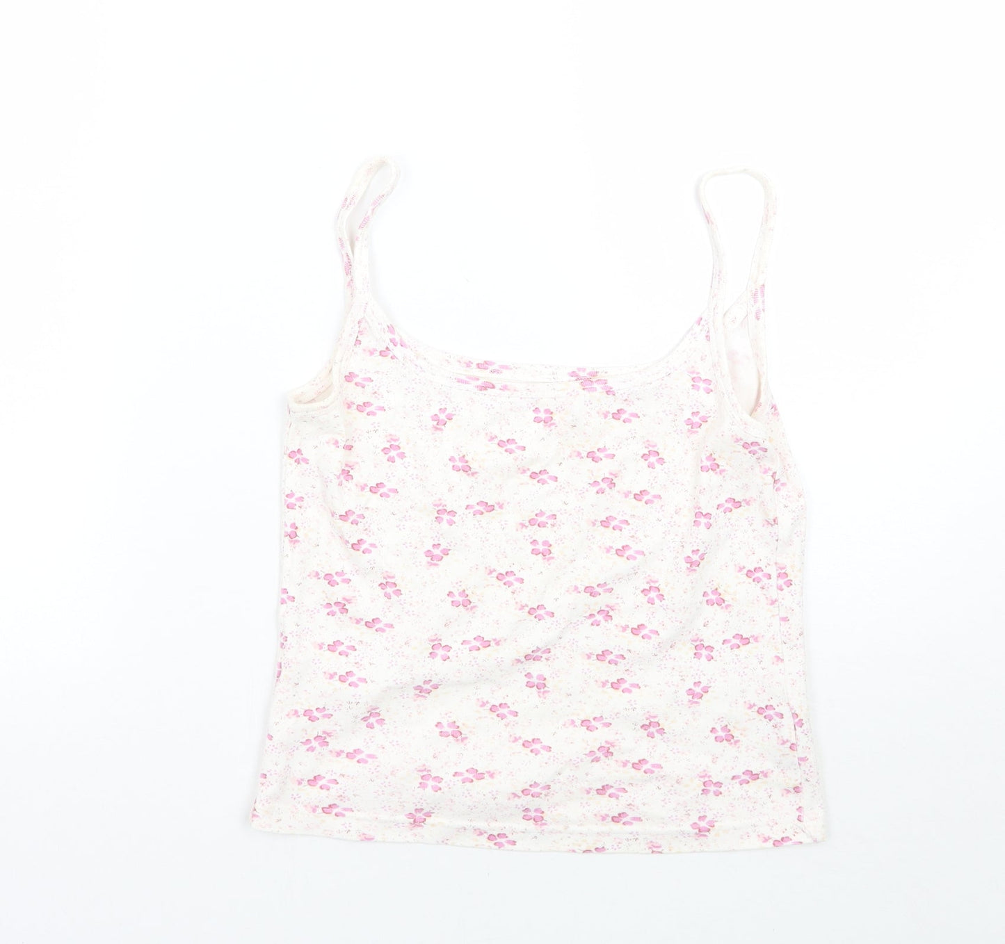 Womens UK Size 10 Dunnes Stores White Basic Tank