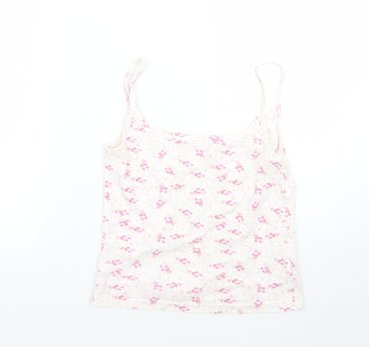 Womens UK Size 10 Dunnes Stores White Basic Tank