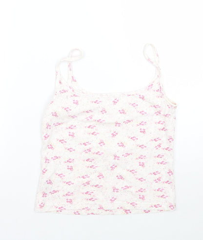 Womens UK Size 10 Dunnes Stores White Basic Tank