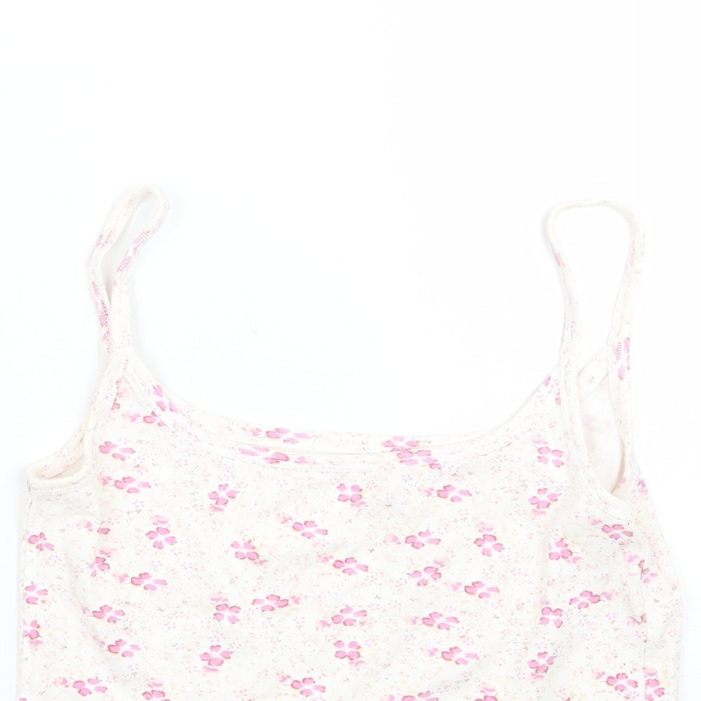 Womens UK Size 10 Dunnes Stores White Basic Tank