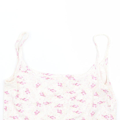 Womens UK Size 10 Dunnes Stores White Basic Tank