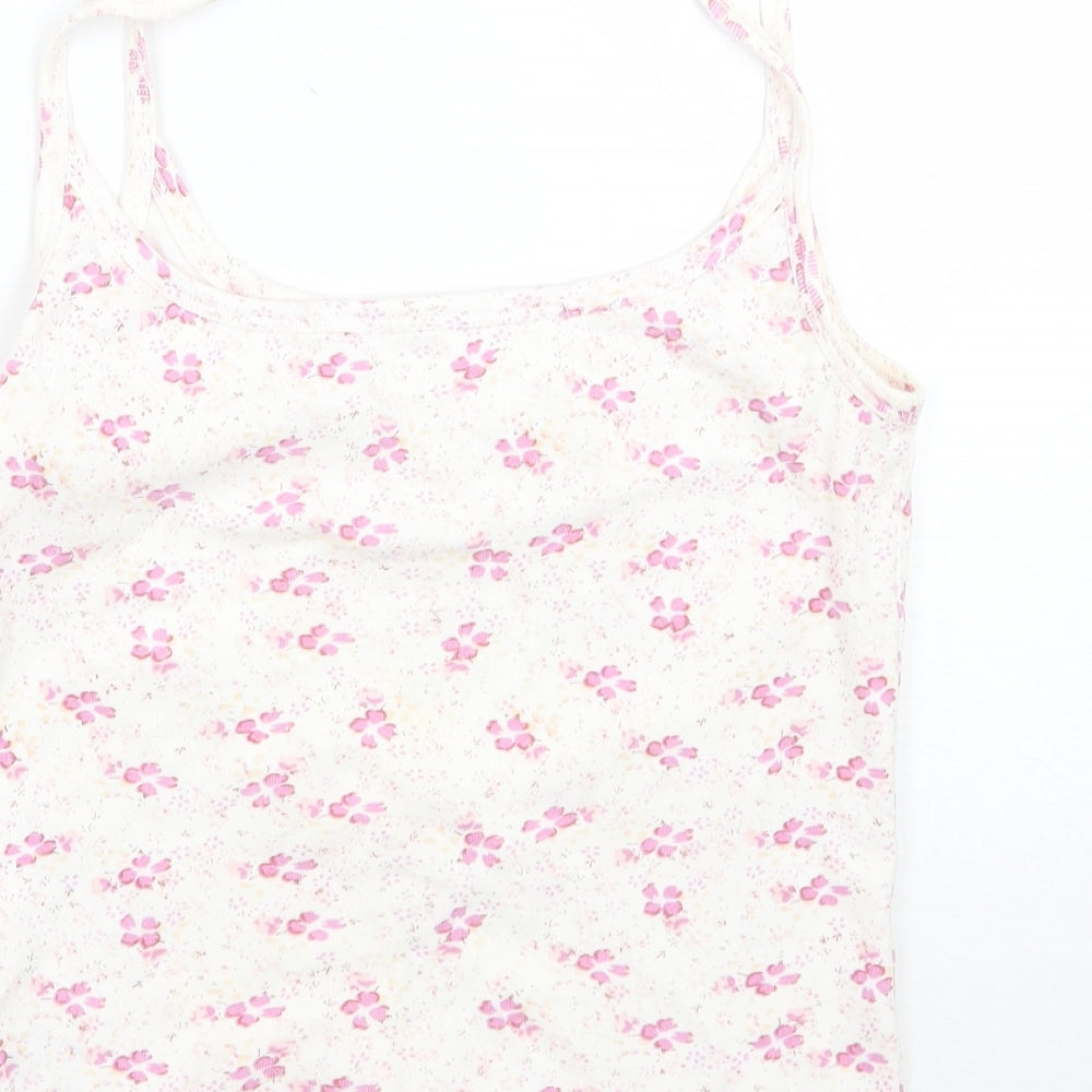 Womens UK Size 10 Dunnes Stores White Basic Tank