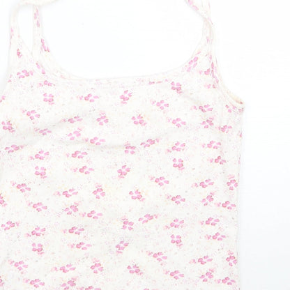 Womens UK Size 10 Dunnes Stores White Basic Tank